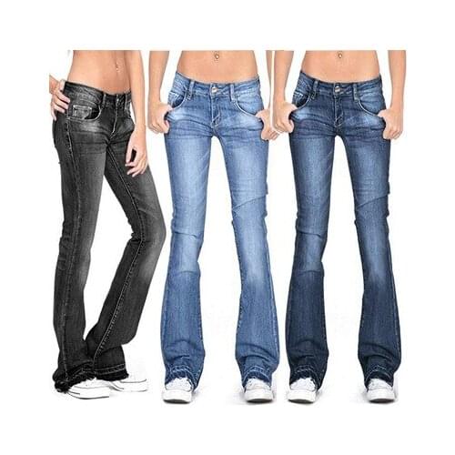 Women Slim Denim Jeans Plus Size Full Length Jean Femme Casual Pants