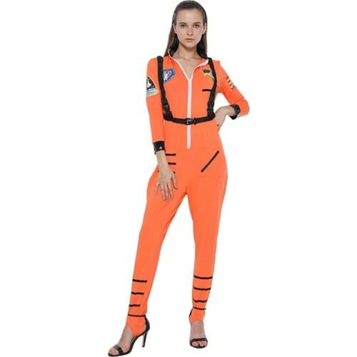 Women Astronaut Alien Spaceman Costume Carnival Party Adult Pilots Outfits Halloween Costumes Cosplay Flight Clothes