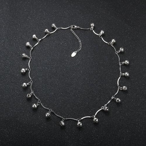 Punk Bell Choker Necklace Women Star Bell Heart Charm Choker Necklaces For Fashion Jewelry Gift Wholesale