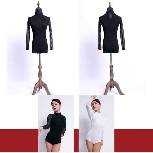 Latin Dance Dress Women Long Sleeve Tops for Ballroom Samba Tango Chacha Belly Dancing Performamnce L1093