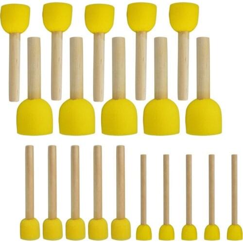 20 PCS Round Sponges Brush Set Kids Painting Tools - Sponge Painting Set DIY Painting Tools in 4 Sizes for Kids