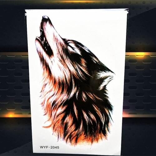 25 Style Men Summer Style Tribal Roaring Wolf Totem Body Arm Tattoo Stickers Women Waterproof Temporary Tattoo Fake Flash Tatoo
