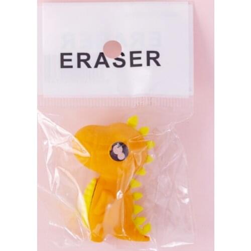 4pc Cute Tyrannosaurus Eraser Student Creative Novelty Kids Rubber Stationery Pencil Eraser Promotion Office School Supplies