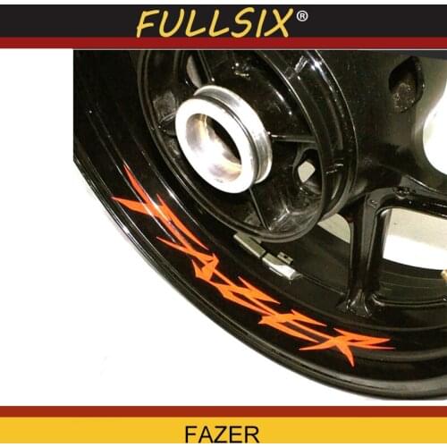 Seven colors 8X CUSTOM INNER RIM DECALS WHEEL Reflective STICKERS STRIPES FIT YAMAHA FAZER