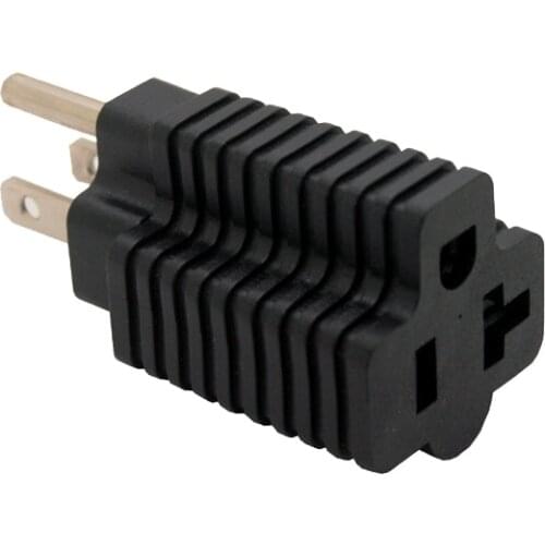 Nema 5-15P male to Nema 5-15R female+5-20R Power adapter AC PLUG CONVERTER 4