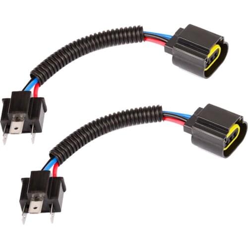 YUNPICAR H4 9003 HB2 Male to H13 9008 Female Adapter Retrofit Wiring Harness for LED Headlight Conversion Kit 2Pack