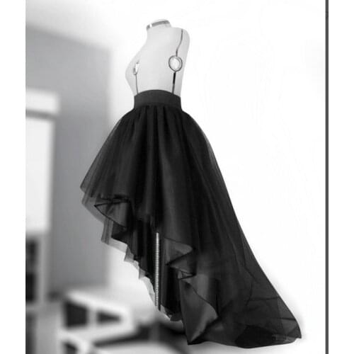 High low tulle skirt Asymmetrical taffeta skirt tutu Layered wedding skirt High waisted bridal skirt Long tulle skirt Prom dress