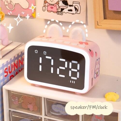 W&G Ins Digital Clock Snooze Clock Students Wake-up Clock Desktop Decoration Electronic Clock Swing Up Children Smart Alarm