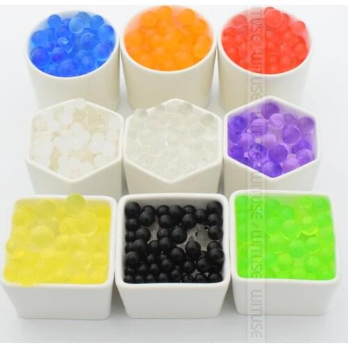 10000pcs 6mm Crystal Soil Mud Hydrogel Gel Kids Children Toy Water Beads Growing Up Orbiz Water Balls Wedding Home Decor