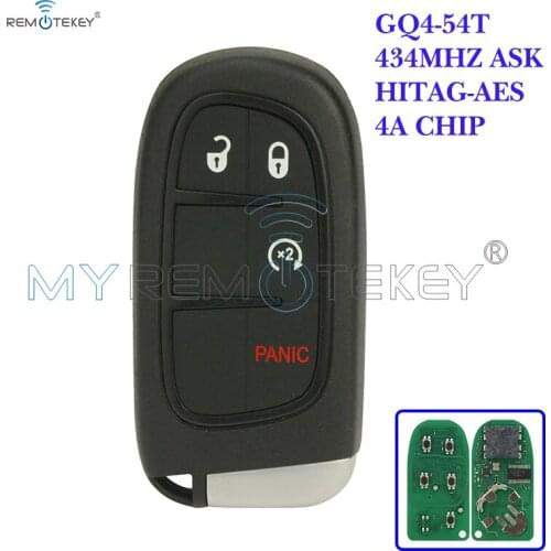 Remtekey GQ4-54T smart key for Dodge chrysler Jeep cherokee 2014 2015 2016 2017 keyless entry 4 button 433mhz car remote key