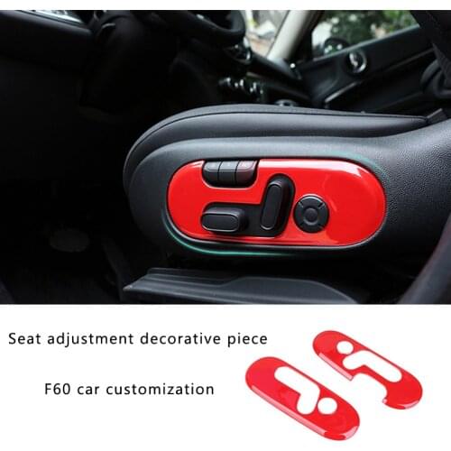 Car Seat adjustment button decoration Sticker For BMW MINI ONE COOPER S JCW F60 COUNTRYMAN Car accessories interior styling 2pcs