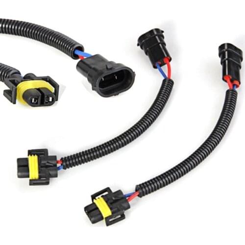 2PCS Headlight Fog Light Conversion 9006 To H11 H8 Connector Wiring Harness Plug Cable Socket Connector Repair Kit
