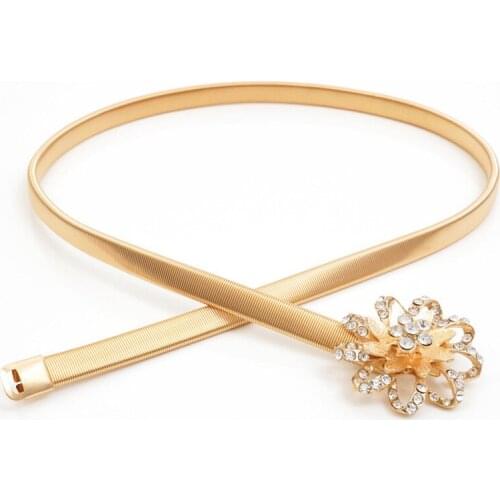 Summer Beach Flora Flower Fashion Waist Chain Belt Crystal Sexy Belt Women Jewelry Luxury Gift For dress BL358