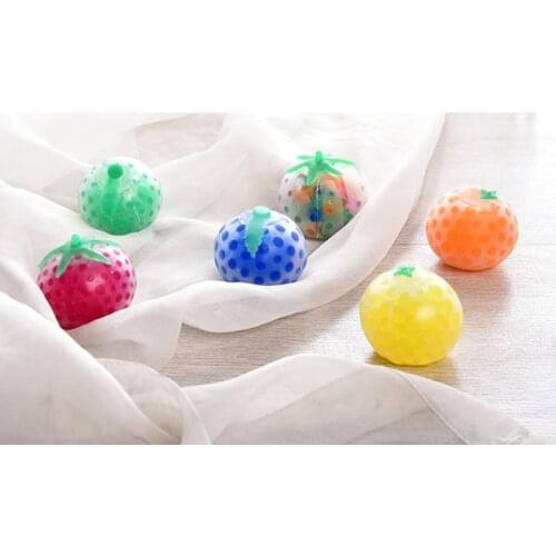 Multicolor Strawberry Fruits Ball, Squishy Pressing Kneading Stress Balls, Decompression Stress Relief Toy