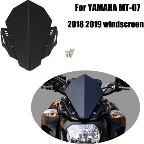 Motorcycle CNC Aluminum Windscreen Windshield Wind Deflector Upper Cover Kit For YAMAHA MT-07 MT07 MT 07 FZ-07 2018 2019 2020