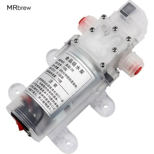 DC 12V 70W Food Grade Self-priming Diaphragm Water Pump with Switch ABS Diaphragm Water Pump 6L/min Self-priming Booster Pump