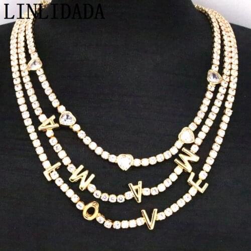 New 6Pcs, Gold Color Letter MAMA charm cz tennis chain Necklace for lover mom women Elegant fashion jewelry Mothers Day gift