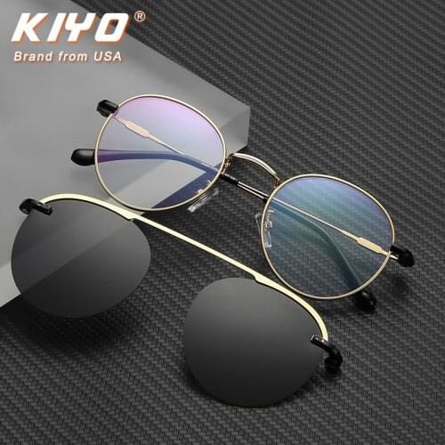 KIYO Brand 2020 New Women Men Round Polarized Sunglasses Metal Classic Sun Glasses High Quality UV400 Driving Eyewear 2062