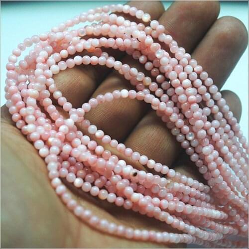 Wholesale 130pcs Pink Shell Beads Round Ball Mother Of Pearl Ball Size 3MM Blue Pink DIY Craft Jewelry Findings