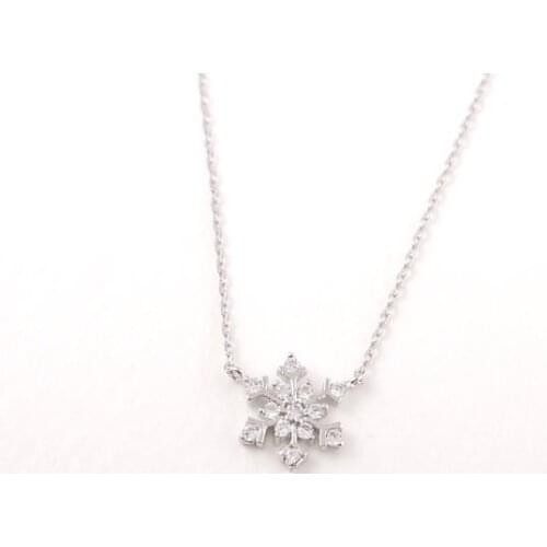 Wholesalenew Fashion jewelry for women tiny little snow flakes necklace for women 2colours selection free shipping