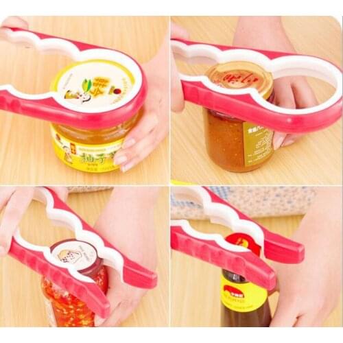 Opener 4 In 1 Handy Screw Cap Jar Openers Multi Purpose Can Opener Bottle Lid Grip Wrench Bottle Kitchen Gadgets