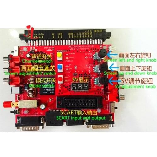 V2.0 JAMMA CBOX / Super Gun Converter Board to SNK D15P Joypad & Saturn Gamepad for JAMMA PCB box MVS Motherboard