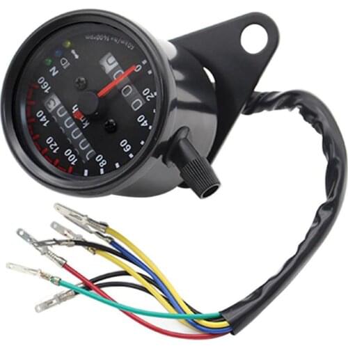 Durable Motorcycle Speedometer Classic Delicate 12V Motorcycle Speedometer Odometer with Neutral Gear Turn Signal Indicator