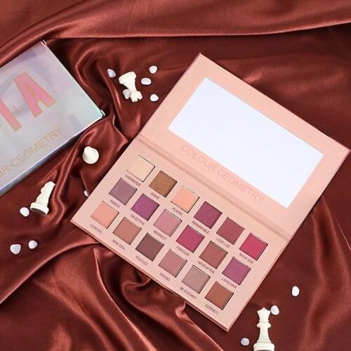 Desert Rose Gold 18 Color Eyeshadow plate, earth pearl eye shadow