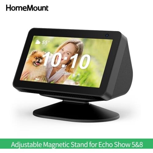 Homemount Angle Adjustable Base Stand for Echo Show 8 5 1st 2nd Generation Non-slip Holder bracket Space Saving Desktop Shelf