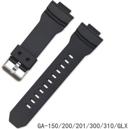 Silicone Strap For Casio G-SHOCK GA-150 200 201 300 310 GLX Waterproof Sweatproof Rubber Watch Replacement Bracelet WatchBand