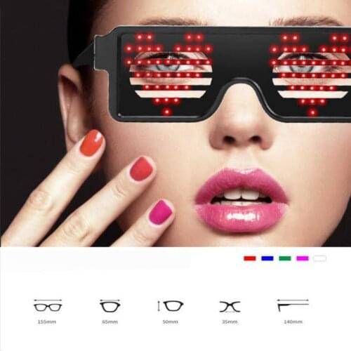 8 Modes LED Glasses Light Up Glow Sunglasses Eyewear Decoration for Nightclub Party Festival Party Glow Sunglasses