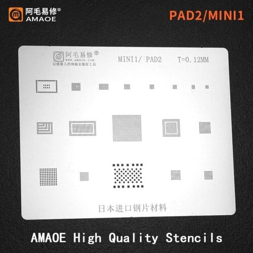 For ipad 2/mini/mini1 CPU/RAM NAND POWER WIFI AUDIO USB IC CHIP steel mesh BGA Reballing Stencil Tin Solder Template