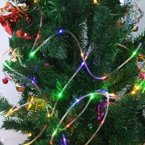 Led Solar Pipeline Light with 8 Functions Flashing Copper Wire Light Outdoor Holiday Decoration Lantern