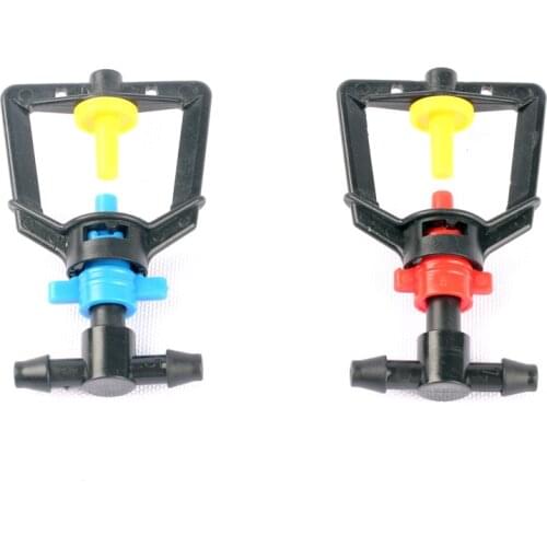 10set 4/7mm Hose Tee Connector+6mm Square Refraction Sprinkler High Quality Greenhouse Cooling Atomizing Spray Emitter Fittings