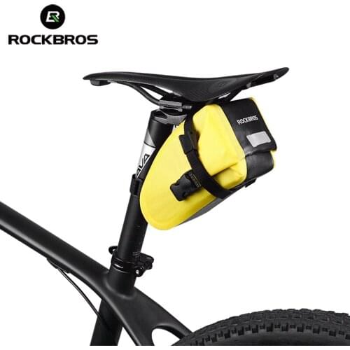 ROCKBROS Bike Bag Waterproof Saddle Bag Rear Top Bicycle Accessories Bike Saddle Bag with Water Cycling Rear Seat Tail Bag