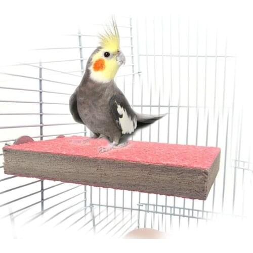 Bird Perch Stand Platform Wood Rough Surface Paw Grinding for Parrot Budgies Parakeet Cockatiels Conure Hamster Gerbil Rat Mouse
