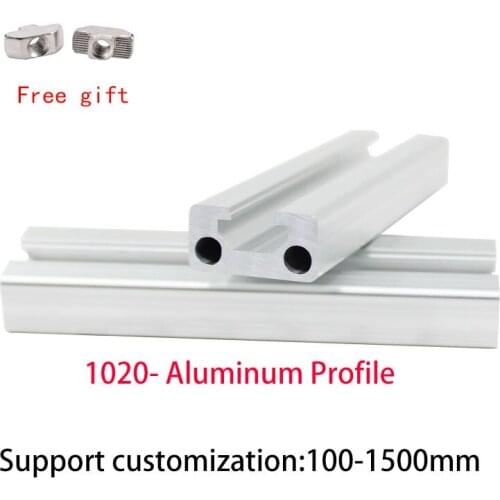 2pcs 1020 Aluminum Profile Anodized Linear Guides Extrusion Frame 100mm-1200mm For CNC 3D Printer Parts European Frame Standard