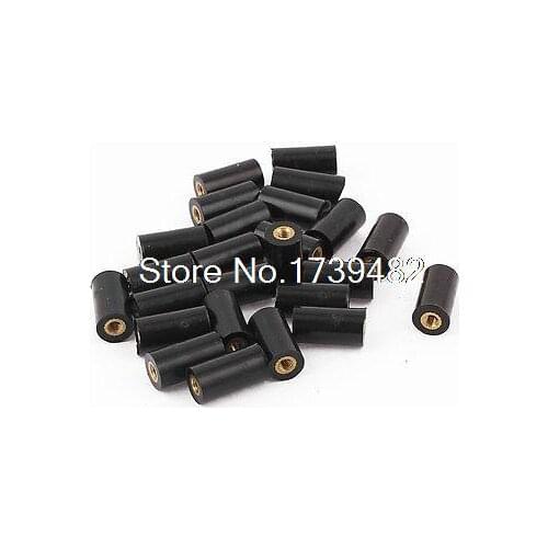 25PCS M3 Brass Insert Female Thread 0.6"x0.3" Insulated Standoff Terminals
