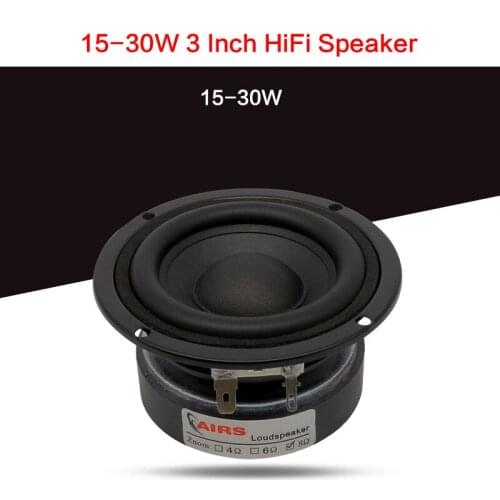 3 Inch Woofer 15-30W High Power 4/8 Ohm Long Stroke Amplifier 1 Pair Square/round for Home Theater DIY Car Modification