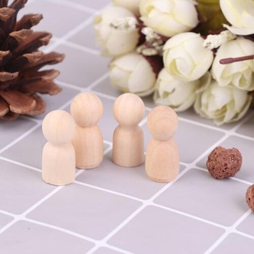 4pcs/set 1:12 Dollhouse Miniature Wooden Figure Model DIY Accessories Toys Wood Pizies