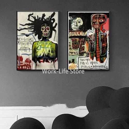 Bird Money Abstract Liberalism Graffiti Symbols Michel Basqui group of Wall Art Canvas Painting Prints Living Room Home decor