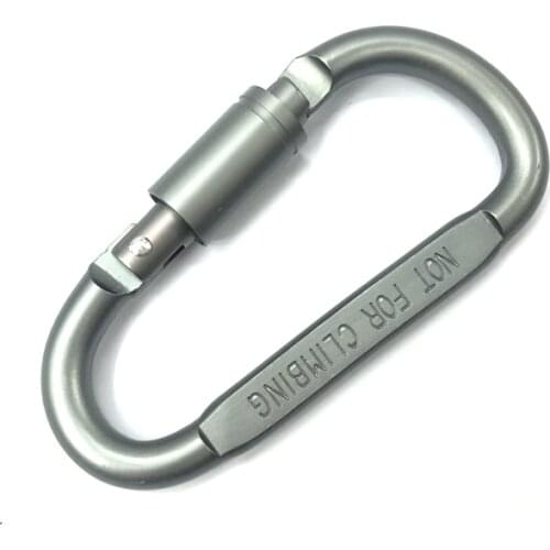 Carabiner Aluminium Alloy Safety buckle fixing hook D-ring screw for climbing hammock High-strength Climbing Accessories