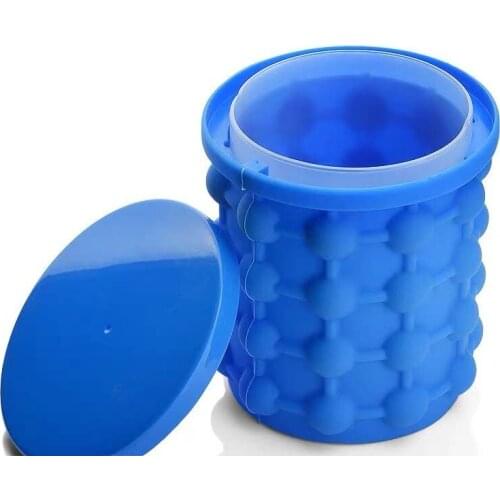 Large forma de Silicone Ice cream Bucket Mold with Lid Space Saving Cube Maker Tools for Kitchen Party Barware stone islande AX