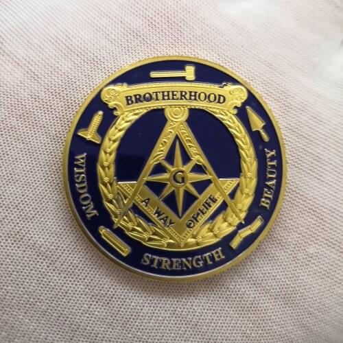 Brotherhood Freemasons Masonic Challenge Coin Making Good Men Better Golden Design Mason Token Coins Collection