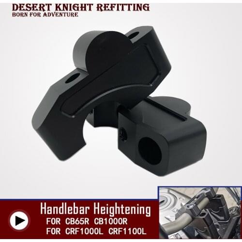 For CB650R CB1000R Brand New CNC Handlebar Risers Clamp Height up Adapter For HONDA CRF1000L CRF1100L