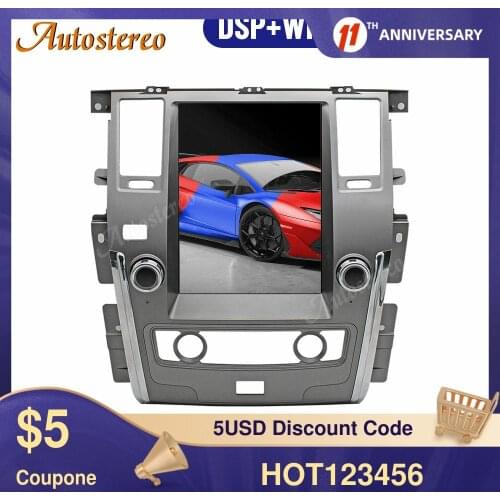 128G Android 9 For NISSAN PATROL 2010-2019 13.6inch Tesla Style Car GPS Navigation Stereo Head Unit Multimedia Player Auto Radio