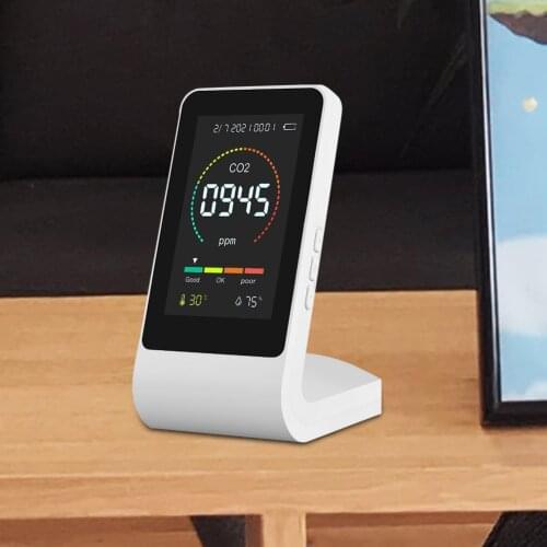 Carbon Dioxide Detector Tool Indoor Greenhouse Warehouse Temperature Humidity Air Quality Monitor CO2 TVOC Formaldehyde Detector