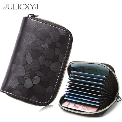 JULICXYJ Brand Mens Womens Card Bags Cover On The Passport Visiting Cards ID Credit Zipper New Card Holder Bag Case Box Pocket