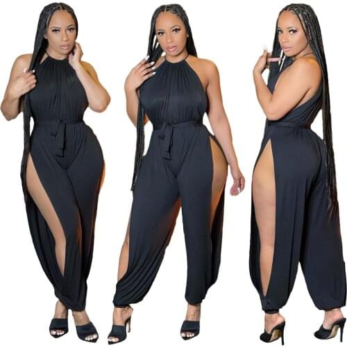 Jumpsuit Women Summer 2021 Black Jumpsuit Women One Pice Rompers Combinaison Femme Sexy Club Outfits Women Clubwear Party Outfit