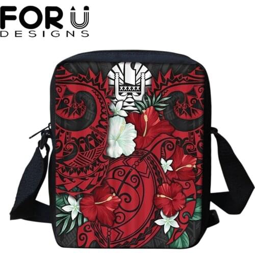 FORUDESIGNS Red Tahiti Polynesian Messenger Bags for Womens 2021 Hot Sale Casual Ladies Shoulder Bags Female Mini Crossbody Sac